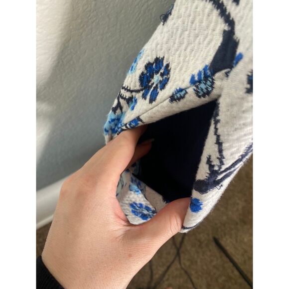 Maeve Anthropologie shannon jacquard fit and flare floral dress garden spring L - Picture 4 of 8